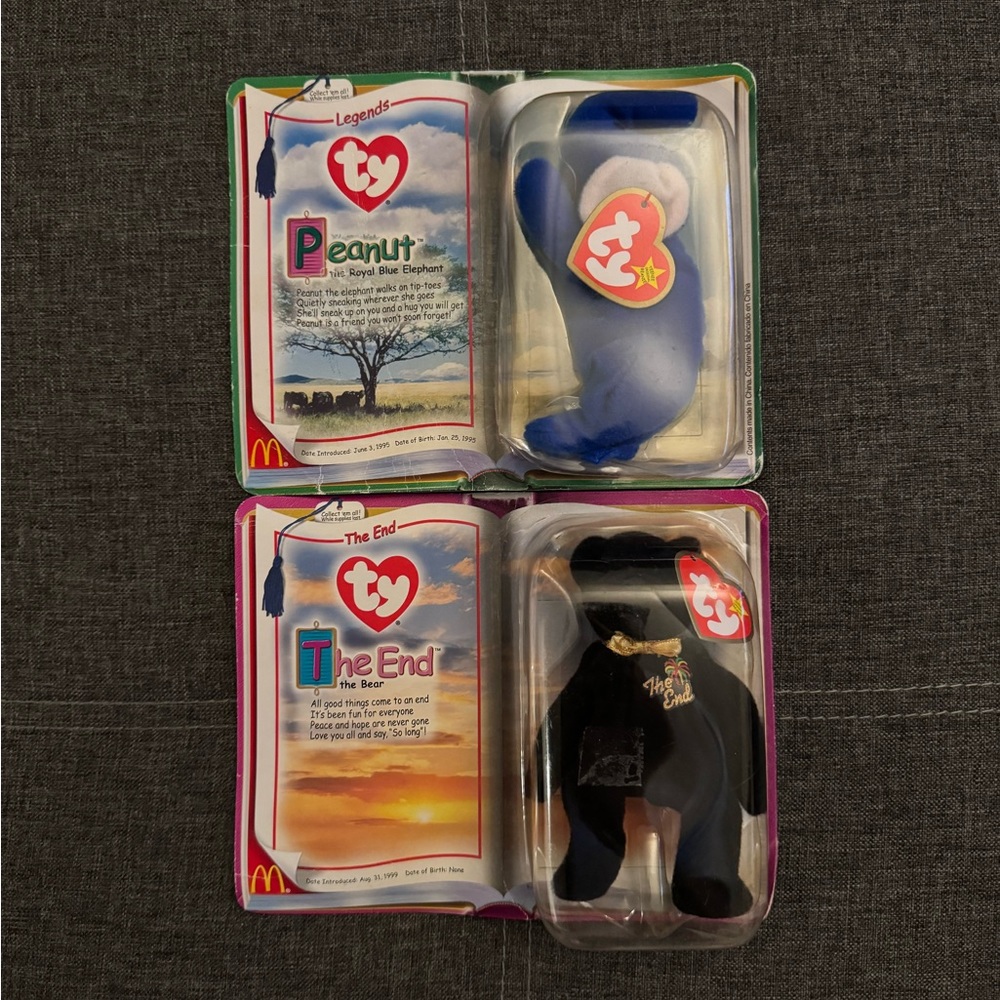 McDonald’s 1995  1999 TY Beanie Babies The End and Peanuts